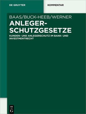cover image of Anlegerschutzgesetze